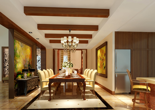 惠州羅浮山現(xiàn)代中式風格別墅裝修設計